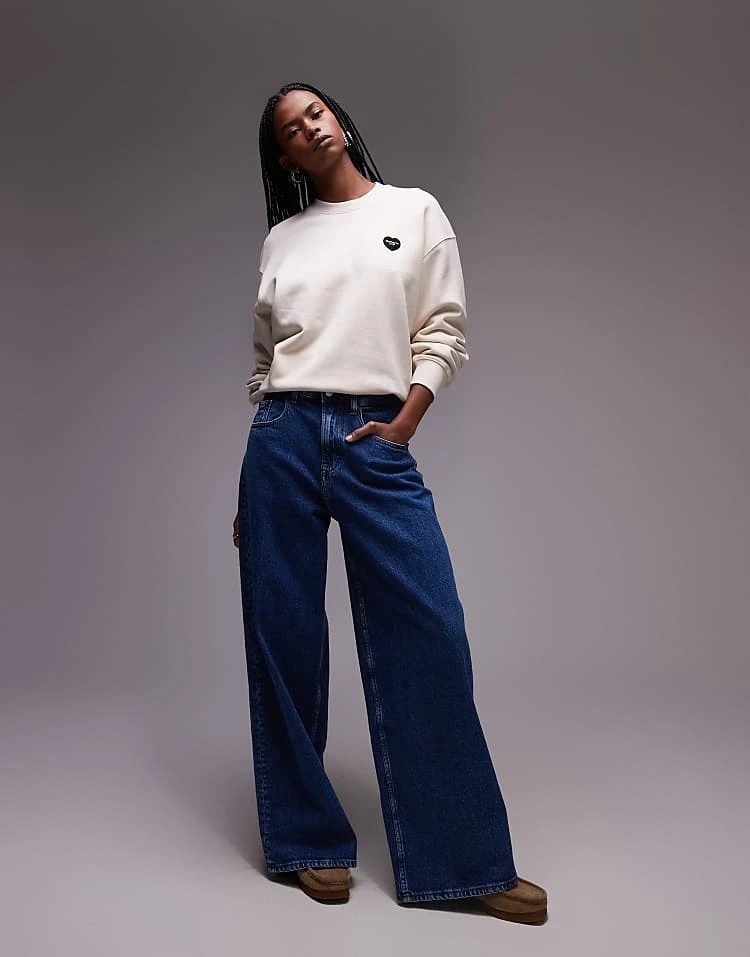 Carhartt WIP Ingo Sweatshirt With Heart Logo In Cream For Women 4 Carhartt WIP Ingo Sweatshirt With Heart Logo In Cream For Women - Image 4