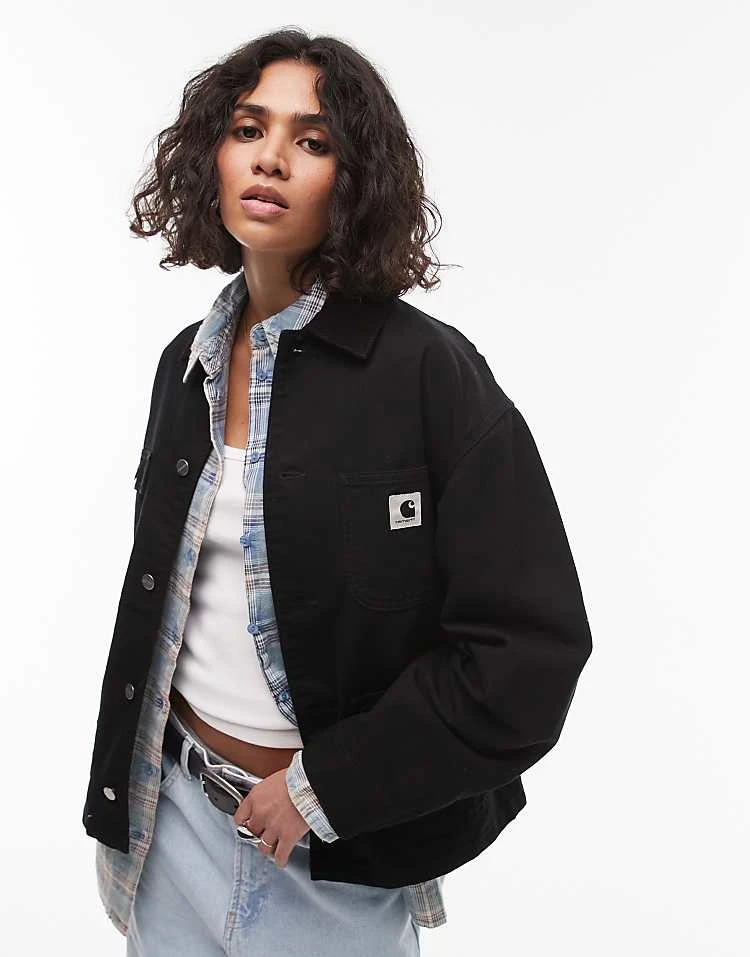 Carhartt WIP OG Michigan Jacket In Black For Women 4 Carhartt WIP OG Michigan Jacket In Black For Women - Image 4