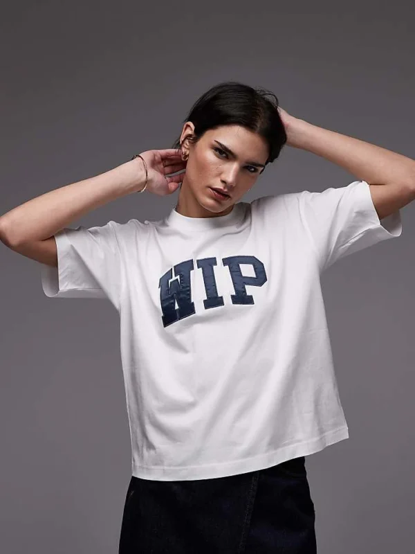 Carhartt WIP Chest Print Varsity T-shirt In White For Women