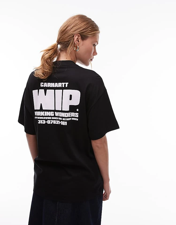 Carhartt WIP Day Off T-shirt With Back Print In Black For Women 5 Carhartt WIP Day Off T-shirt With Back Print In Black For Women - Image 5