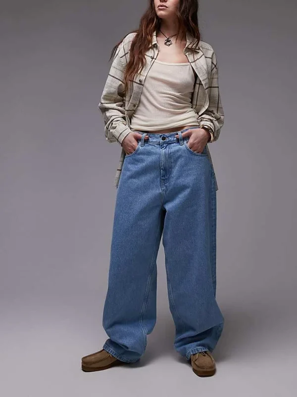 Carhartt WIP Brandon Loose Fit Jeans In Light Blue For Women