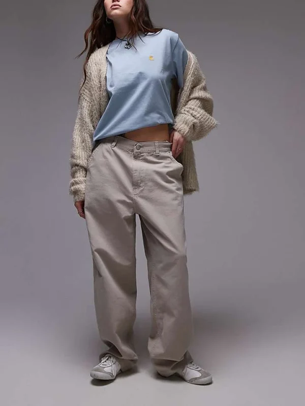 Carhartt WIP Brandon Loose Fit Single Knee Jeans In Dusty Beige For Women