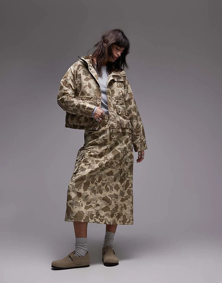 Carhartt WIP Irwin Jacket In Camo For Women Multi 1 Carhartt WIP Irwin Jacket In Camo For Women Multi