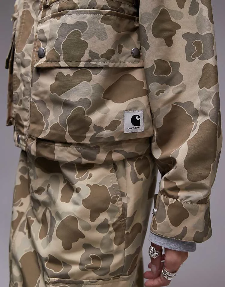 Carhartt WIP Irwin Jacket In Camo For Women Multi 4 Carhartt WIP Irwin Jacket In Camo For Women Multi - Image 4