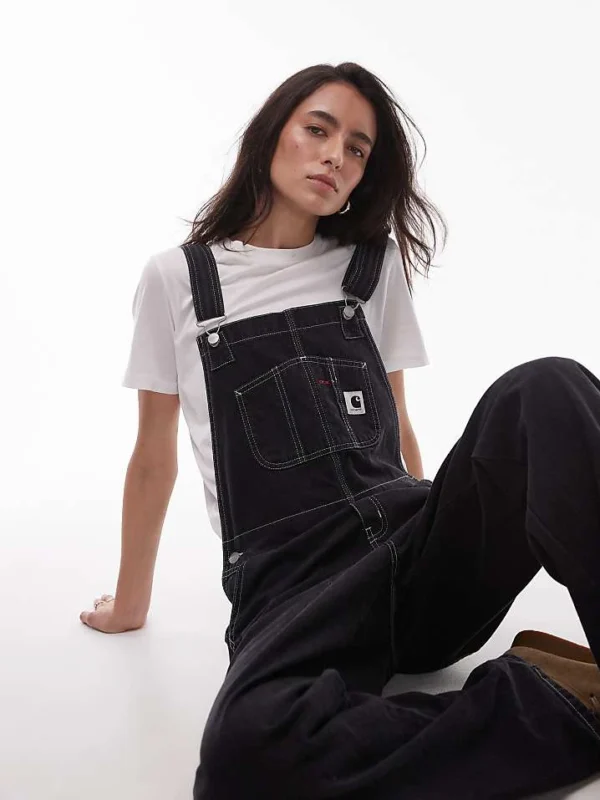 Carhartt WIP Dungaree Overalls In Black For Women