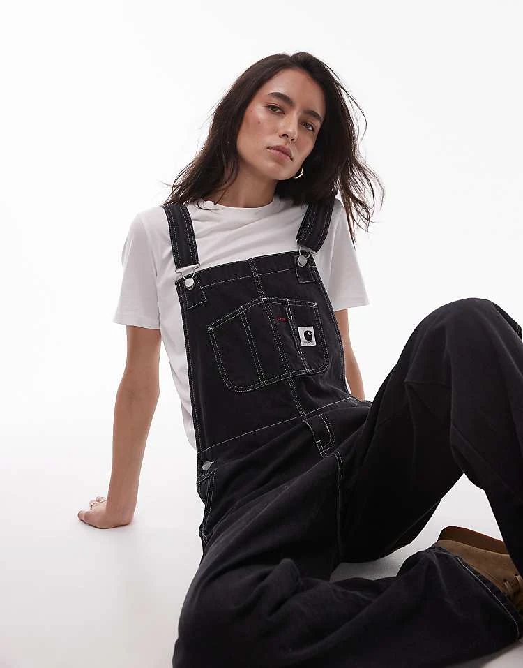 Carhartt WIP Dungaree Overalls In Black For Women 1 Carhartt WIP Dungaree Overalls In Black For Women