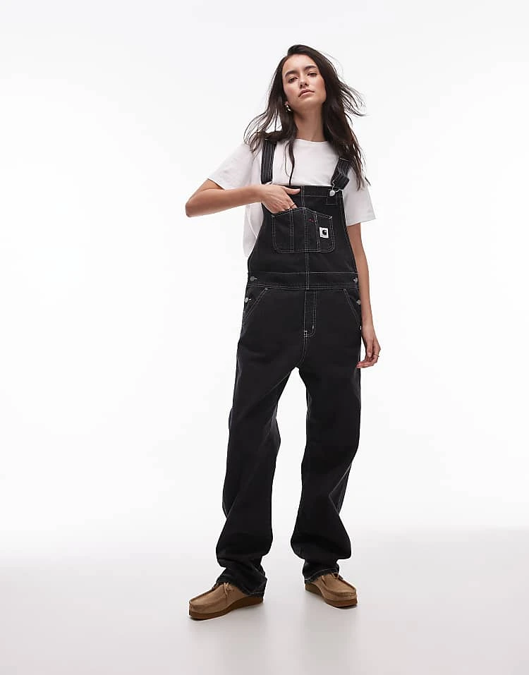 Carhartt WIP Dungaree Overalls In Black For Women 2 Carhartt WIP Dungaree Overalls In Black For Women - Image 2