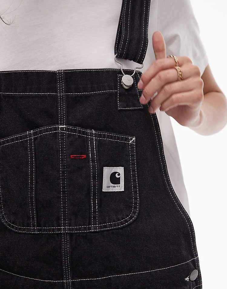 Carhartt WIP Dungaree Overalls In Black For Women 3 Carhartt WIP Dungaree Overalls In Black For Women - Image 3