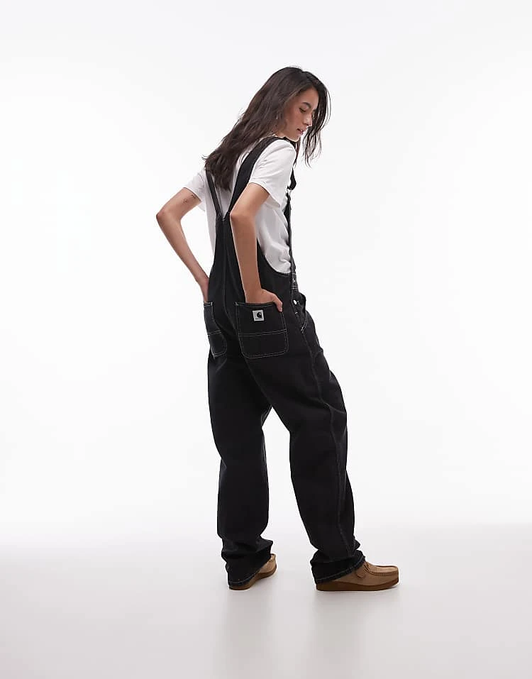 Carhartt WIP Dungaree Overalls In Black For Women 4 Carhartt WIP Dungaree Overalls In Black For Women - Image 4