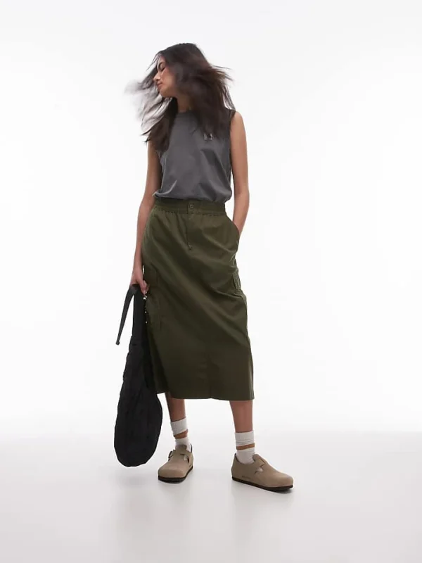 Carhartt WIP Jet Cargo Skirt In Khaki For Women