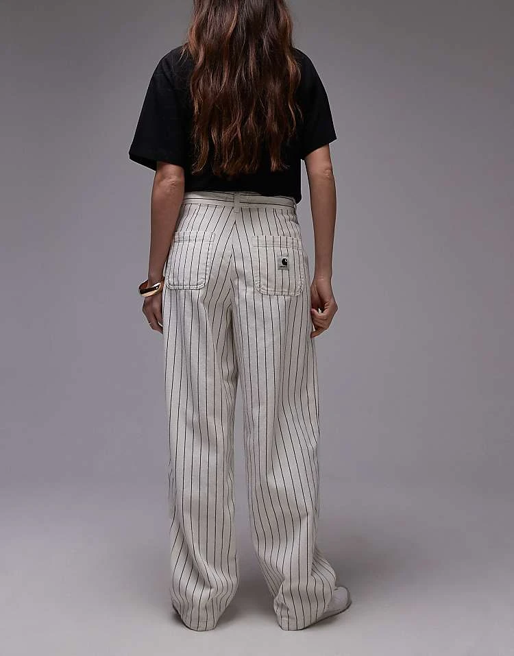 Carhartt WIP Hendry Jeans In Pinstripe For Women Navy 2 Carhartt WIP Hendry Jeans In Pinstripe For Women Navy - Image 2