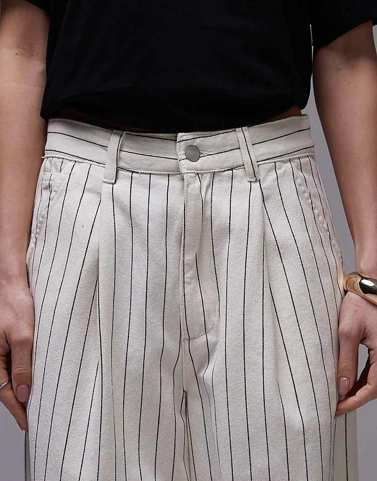 Carhartt WIP Hendry Jeans In Pinstripe For Women Navy 4 Carhartt WIP Hendry Jeans In Pinstripe For Women Navy - Image 4