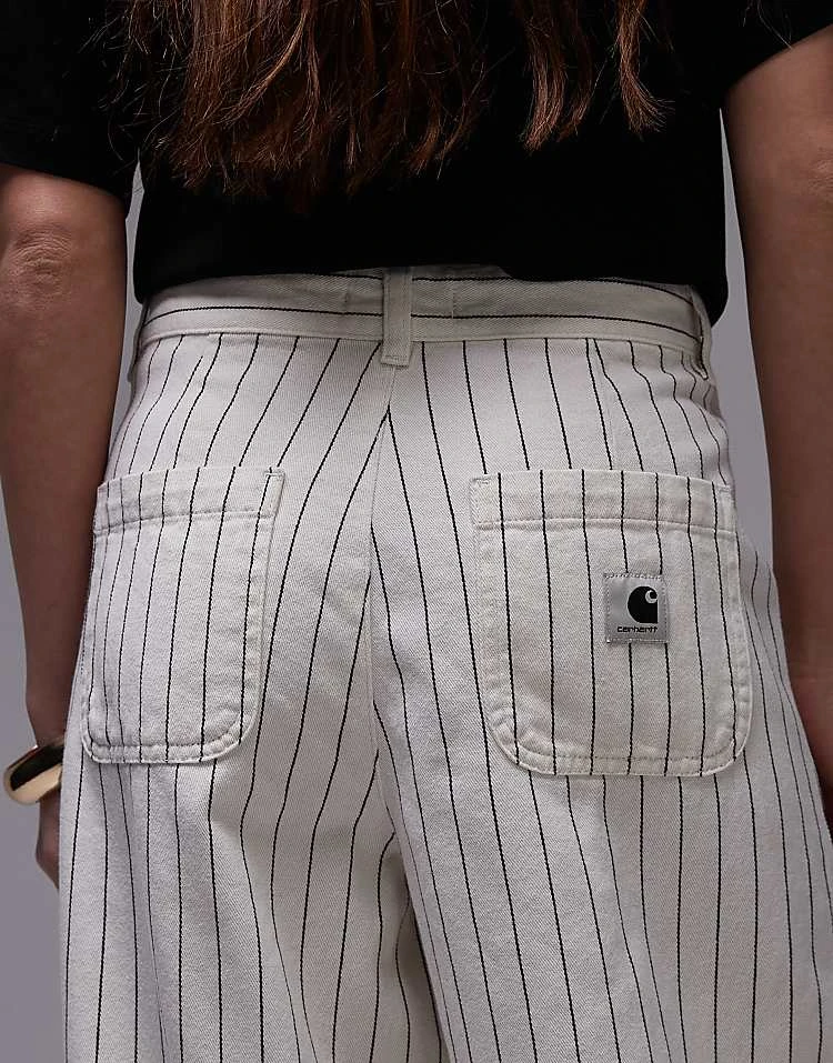 Carhartt WIP Hendry Jeans In Pinstripe For Women Navy 5 Carhartt WIP Hendry Jeans In Pinstripe For Women Navy - Image 5