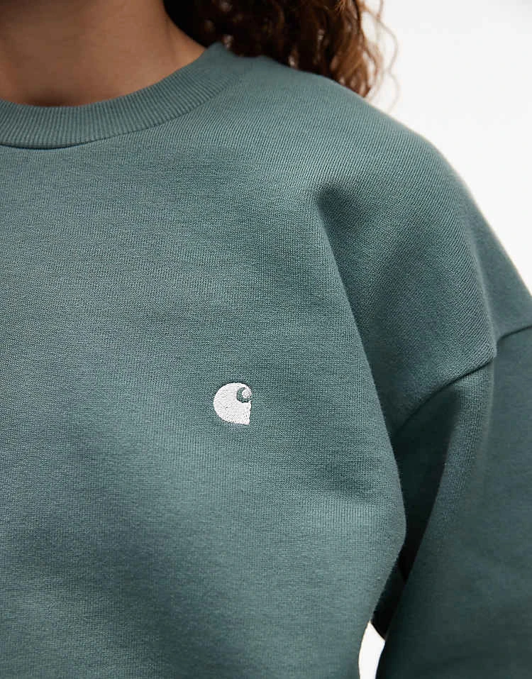 Carhartt WIP Casey Sweatshirt In Green For Women 2 Carhartt WIP Casey Sweatshirt In Green For Women - Image 2